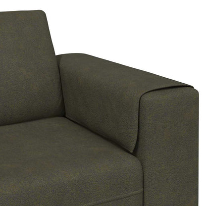 Sofa Sæt Army Grøn Faux Suede Læder