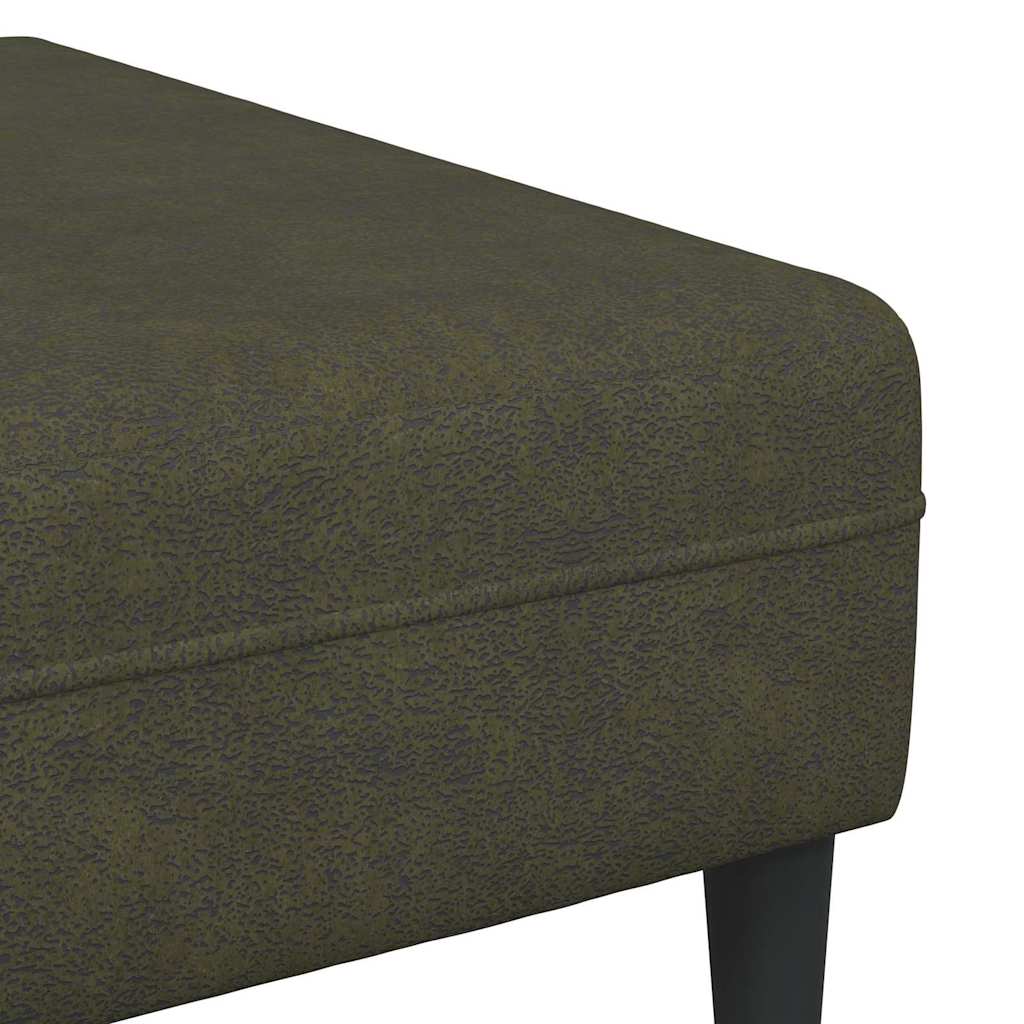 Sofa Sæt Army Grøn Faux Suede Læder