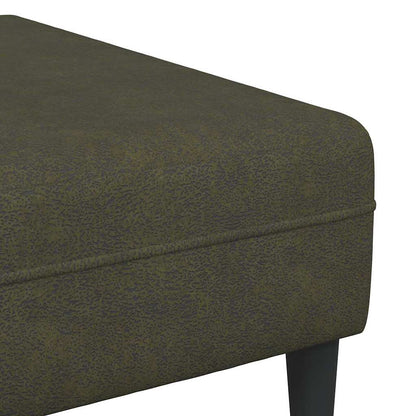 Sofa Sæt Army Grøn Faux Suede Læder