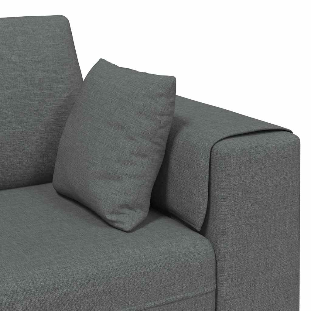 Stof Sofa Med Pude Mørkegrå 208 Cm Stof