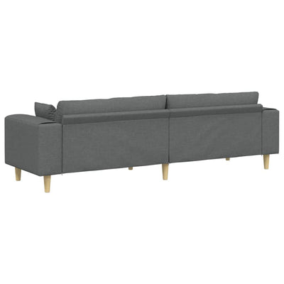 Stof Sofa Med Pude Mørkegrå 208 Cm Stof