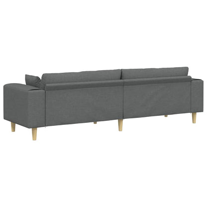 Stof Sofa Med Pude Mørkegrå 208 Cm Stof