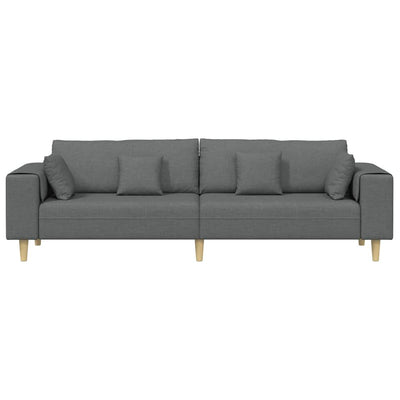 Stof Sofa Med Pude Mørkegrå 208 Cm Stof
