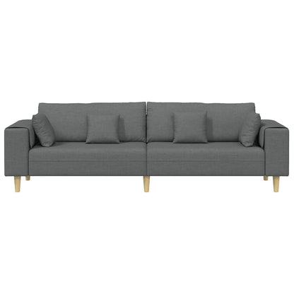 Stof Sofa Med Pude Mørkegrå 208 Cm Stof