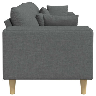 Stof Sofa Med Pude Mørkegrå 208 Cm Stof