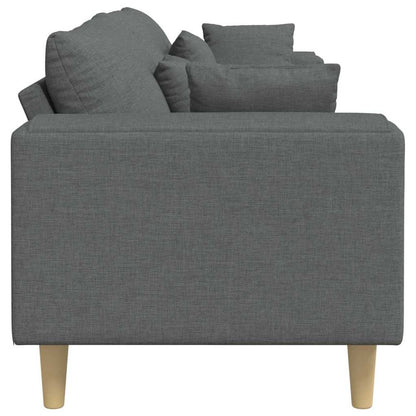 Stof Sofa Med Pude Mørkegrå 208 Cm Stof