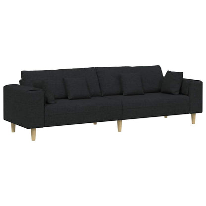 Stof Sofa Med Pude Sort 208 Cm Stof