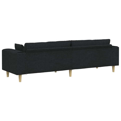 Stof Sofa Med Pude Sort 208 Cm Stof