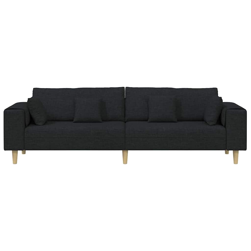 Stof Sofa Med Pude Sort 208 Cm Stof