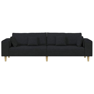 Stof Sofa Med Pude Sort 208 Cm Stof