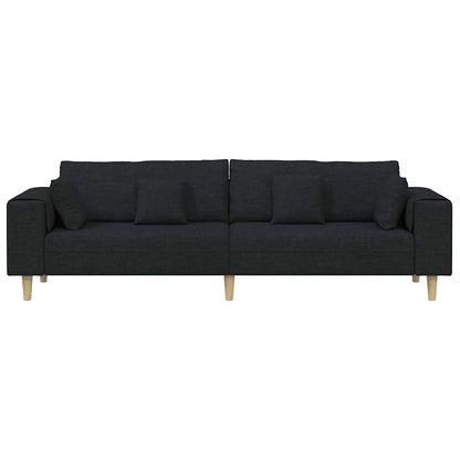 Stof Sofa Med Pude Sort 208 Cm Stof