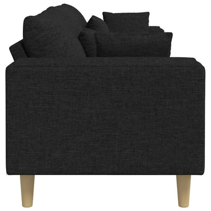 Stof Sofa Med Pude Sort 208 Cm Stof