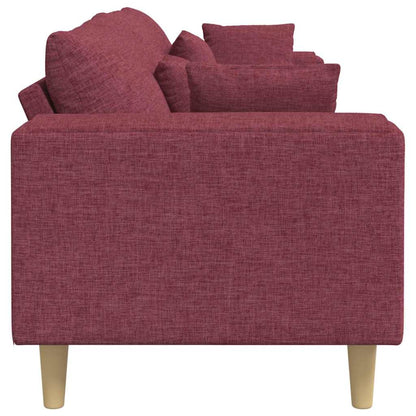 Stof Sofa Med Pude Vinrød 208 Cm Stof