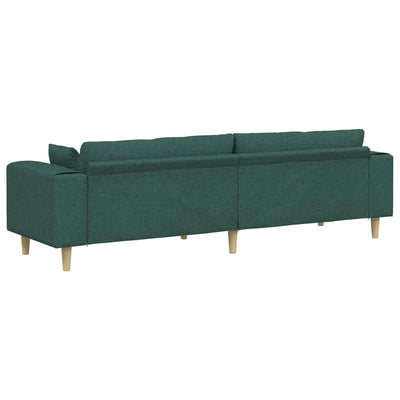 Stof Sofa Med Pude Mørkegrøn 208 Cm Stof