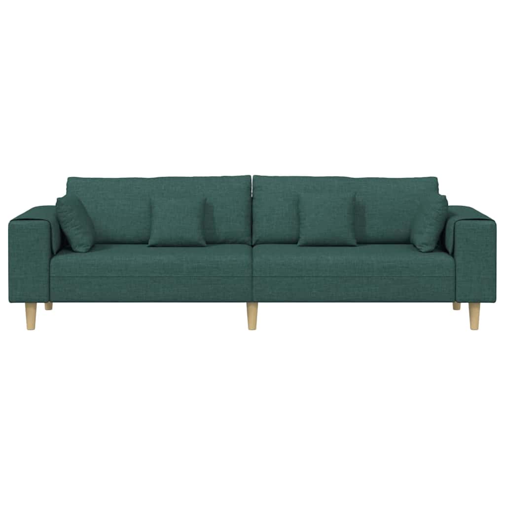 Stof Sofa Med Pude Mørkegrøn 208 Cm Stof