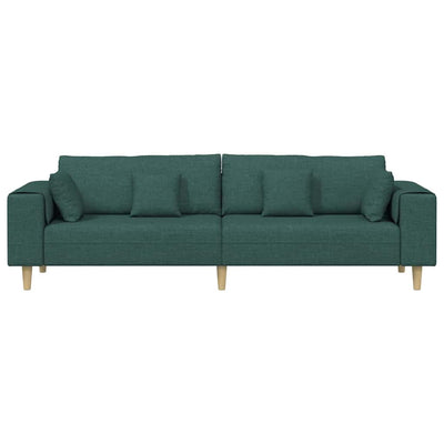 Stof Sofa Med Pude Mørkegrøn 208 Cm Stof