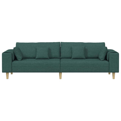 Stof Sofa Med Pude Mørkegrøn 208 Cm Stof