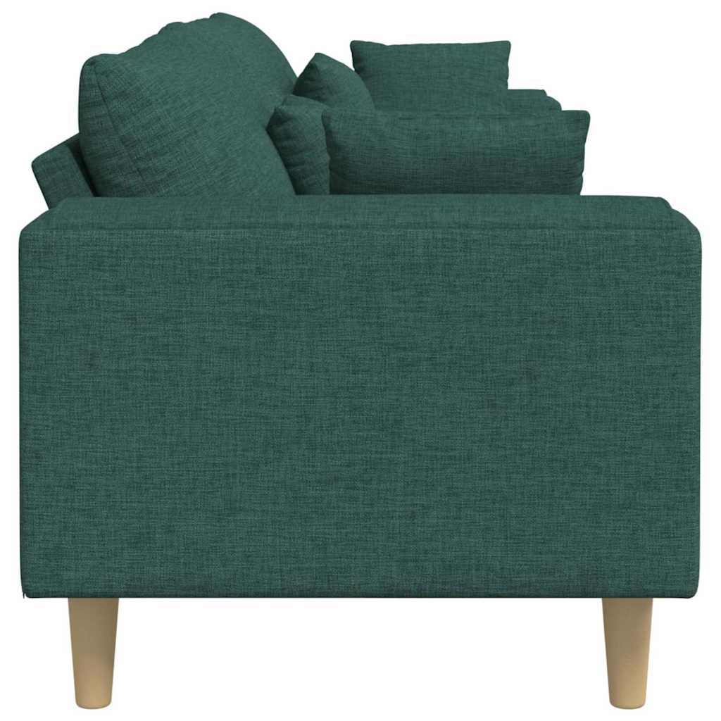 Stof Sofa Med Pude Mørkegrøn 208 Cm Stof