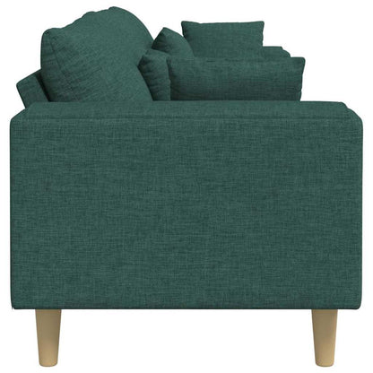 Stof Sofa Med Pude Mørkegrøn 208 Cm Stof