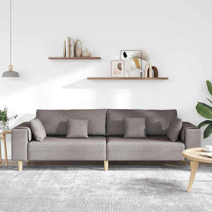 Stof Sofa Med Pude Gråbrun 208 Cm Stof