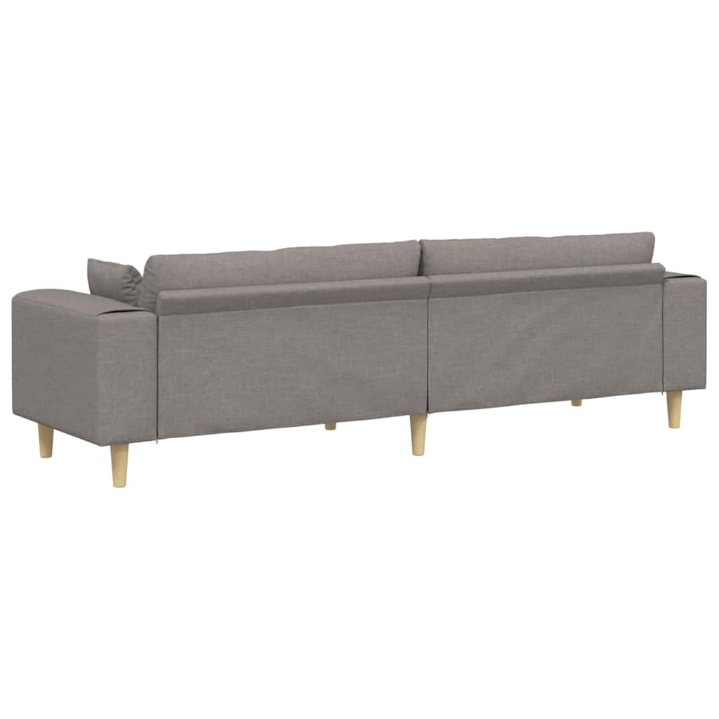Stof Sofa Med Pude Gråbrun 208 Cm Stof