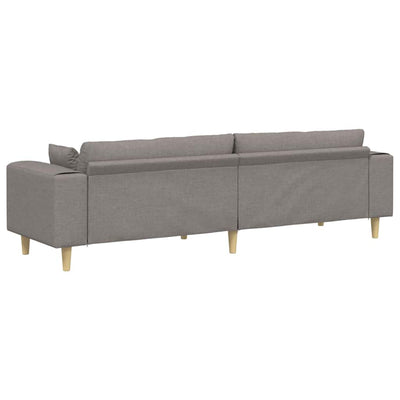 Stof Sofa Med Pude Gråbrun 208 Cm Stof