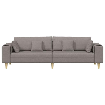 Stof Sofa Med Pude Gråbrun 208 Cm Stof