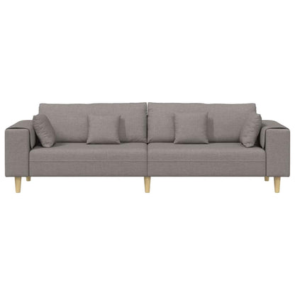 Stof Sofa Med Pude Gråbrun 208 Cm Stof