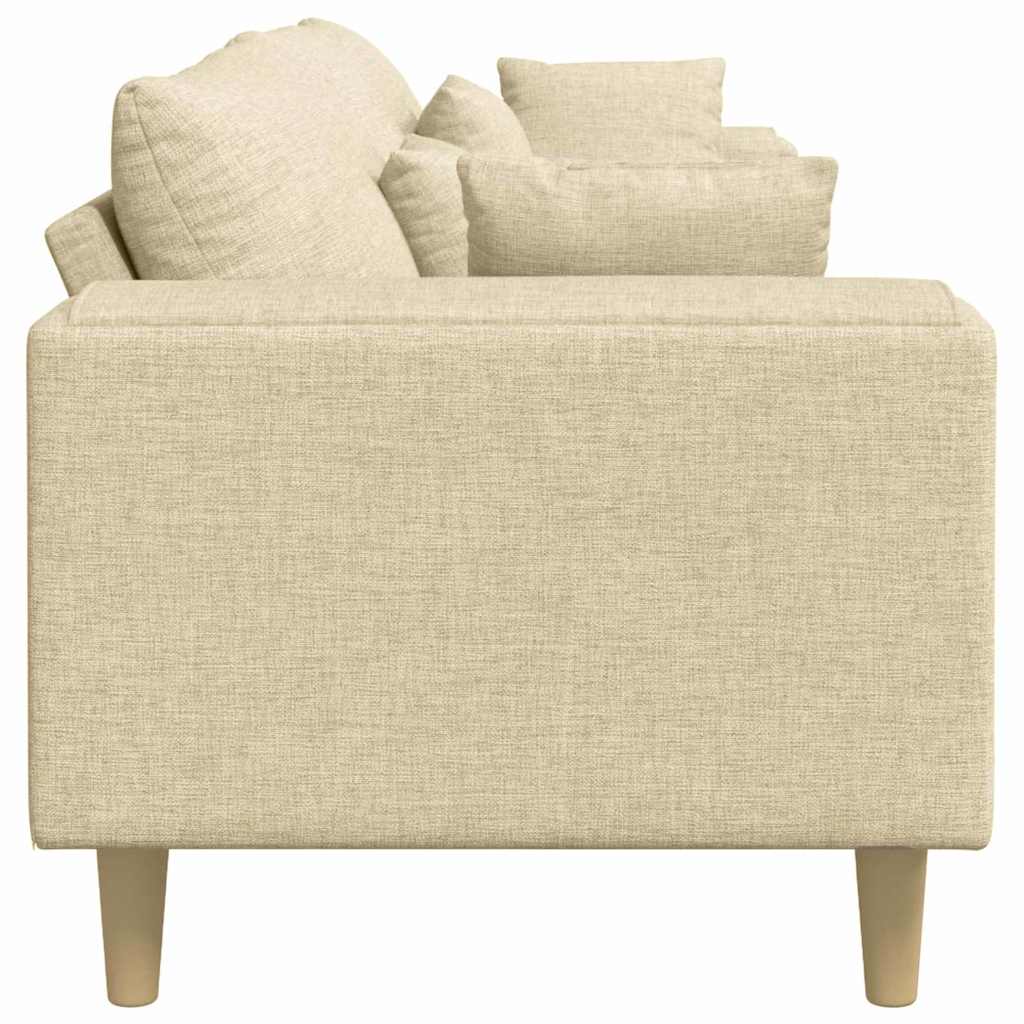 Stof Sofa Med Pude Creme 208 Cm Stof