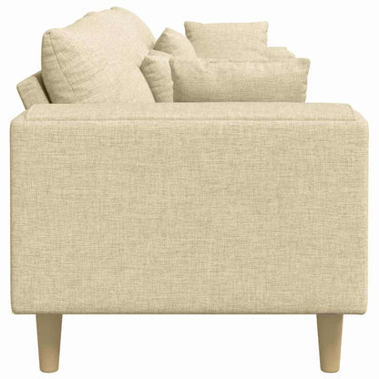 Stof Sofa Med Pude Creme 208 Cm Stof