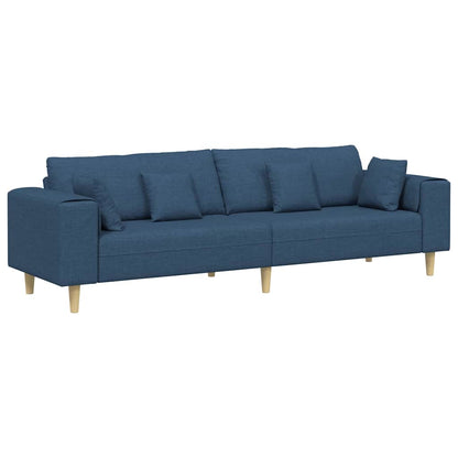 Stof Sofa Med Pude Blå 208 Cm Stof