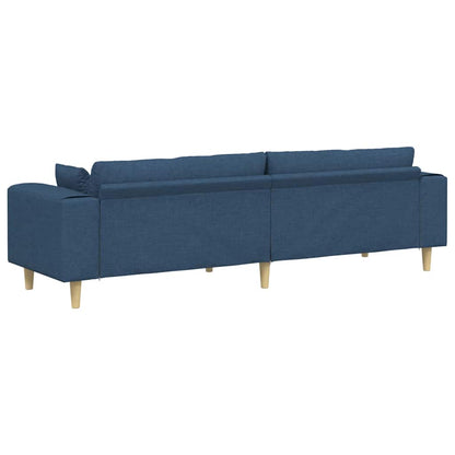 Stof Sofa Med Pude Blå 208 Cm Stof