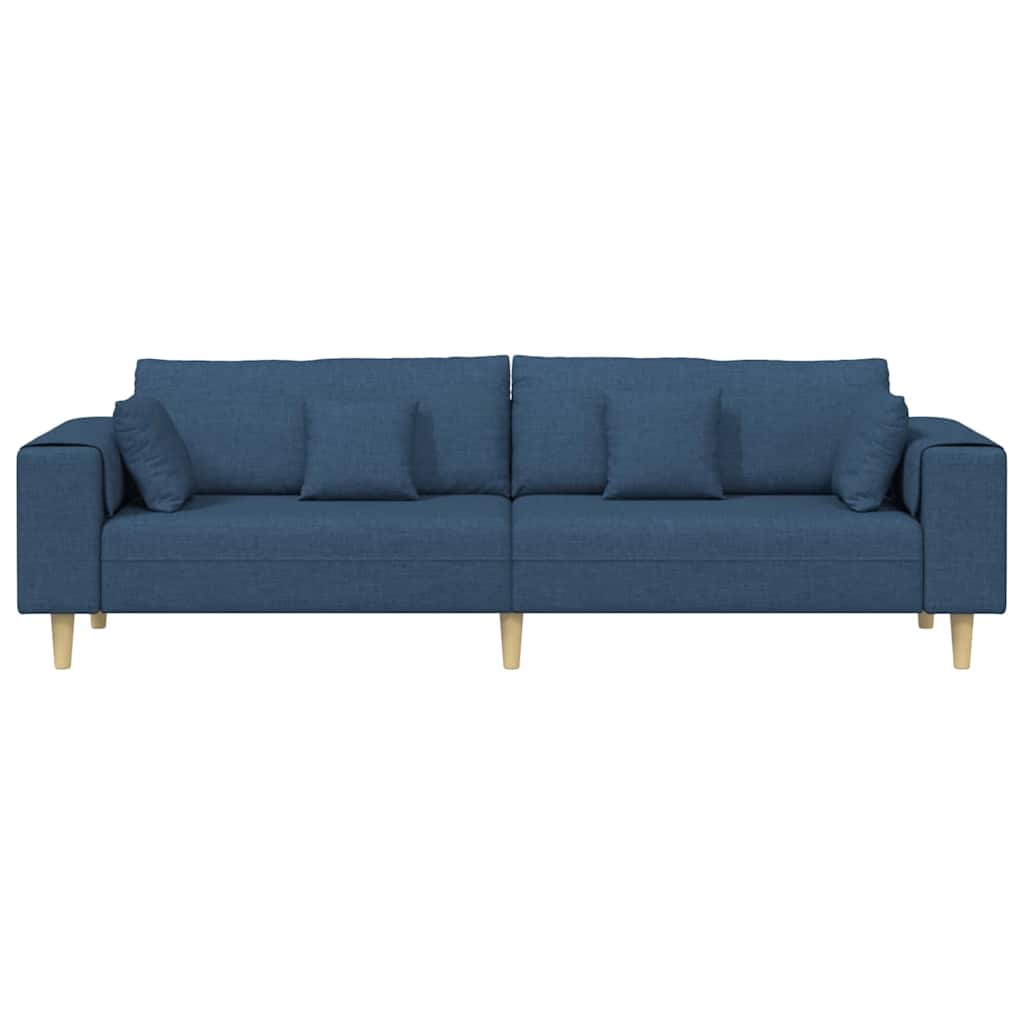 Stof Sofa Med Pude Blå 208 Cm Stof