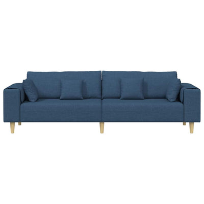 Stof Sofa Med Pude Blå 208 Cm Stof