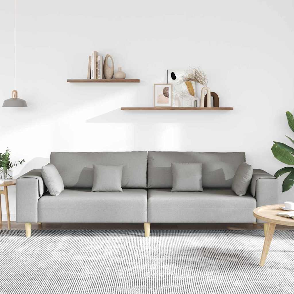 Stof Sofa Med Pude Skygrå 208 Cm Stof