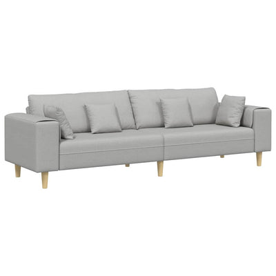 Stof Sofa Med Pude Skygrå 208 Cm Stof