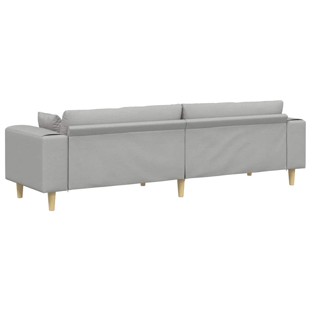 Stof Sofa Med Pude Skygrå 208 Cm Stof