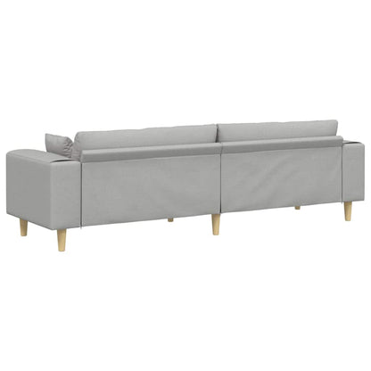 Stof Sofa Med Pude Skygrå 208 Cm Stof
