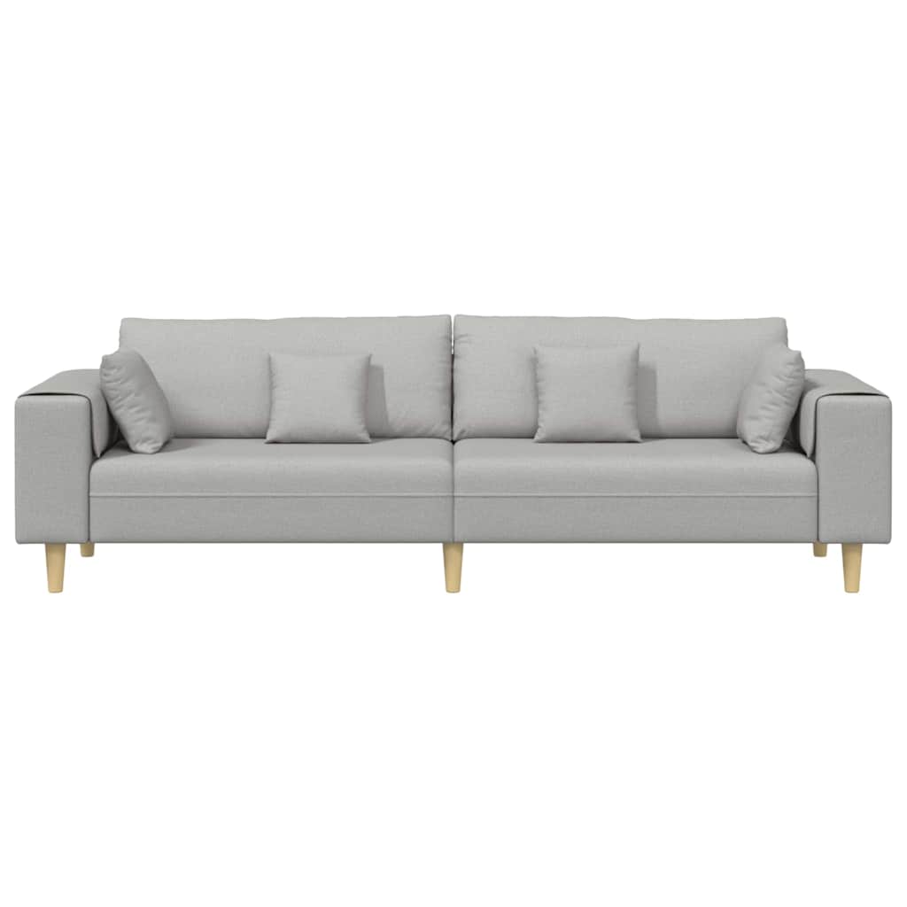 Stof Sofa Med Pude Skygrå 208 Cm Stof