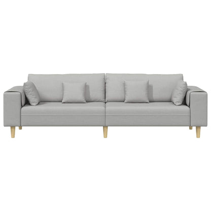 Stof Sofa Med Pude Skygrå 208 Cm Stof