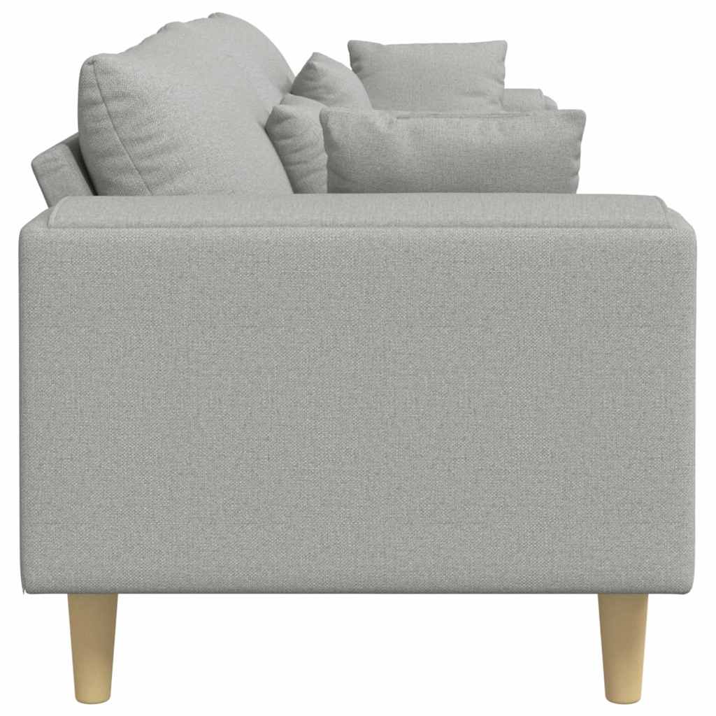 Stof Sofa Med Pude Skygrå 208 Cm Stof