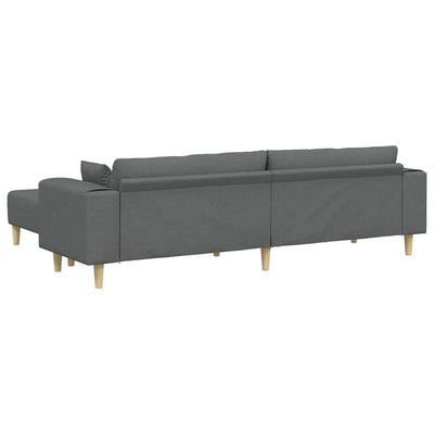 Stof Sofa Med Pude Mørkegrå 208 Cm Stof