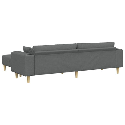 Stof Sofa Med Pude Mørkegrå 208 Cm Stof