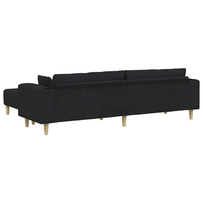 Stof Sofa Med Pude Sort 208 Cm Stof