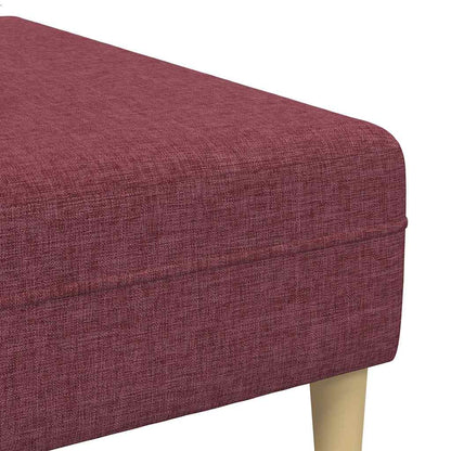 Stof Sofa Med Pude Vinrød 208 Cm Stof