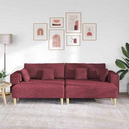 Stof Sofa Med Pude Vinrød 208 Cm Stof
