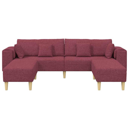 Stof Sofa Med Pude Vinrød 208 Cm Stof