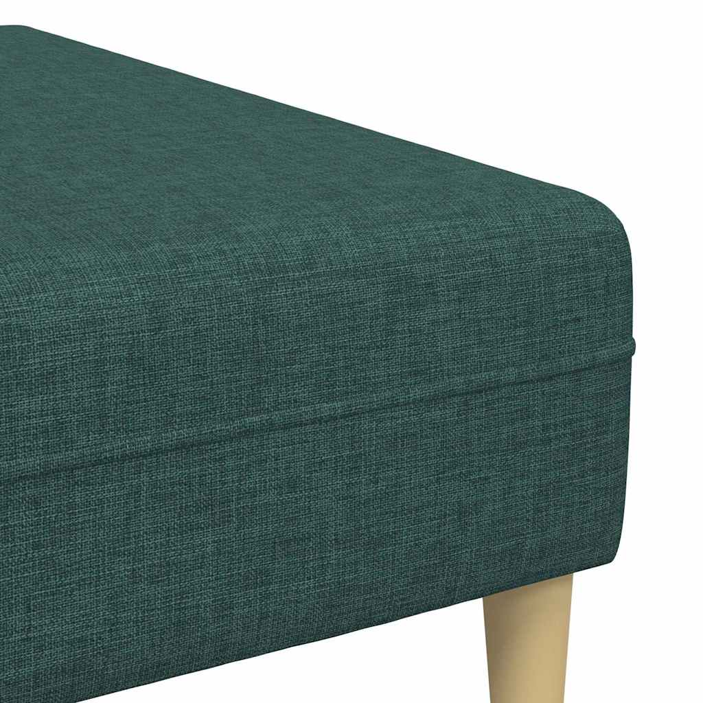 Stof Sofa Med Pude 3 Pcs Mørkegrøn 208 Cm Stof