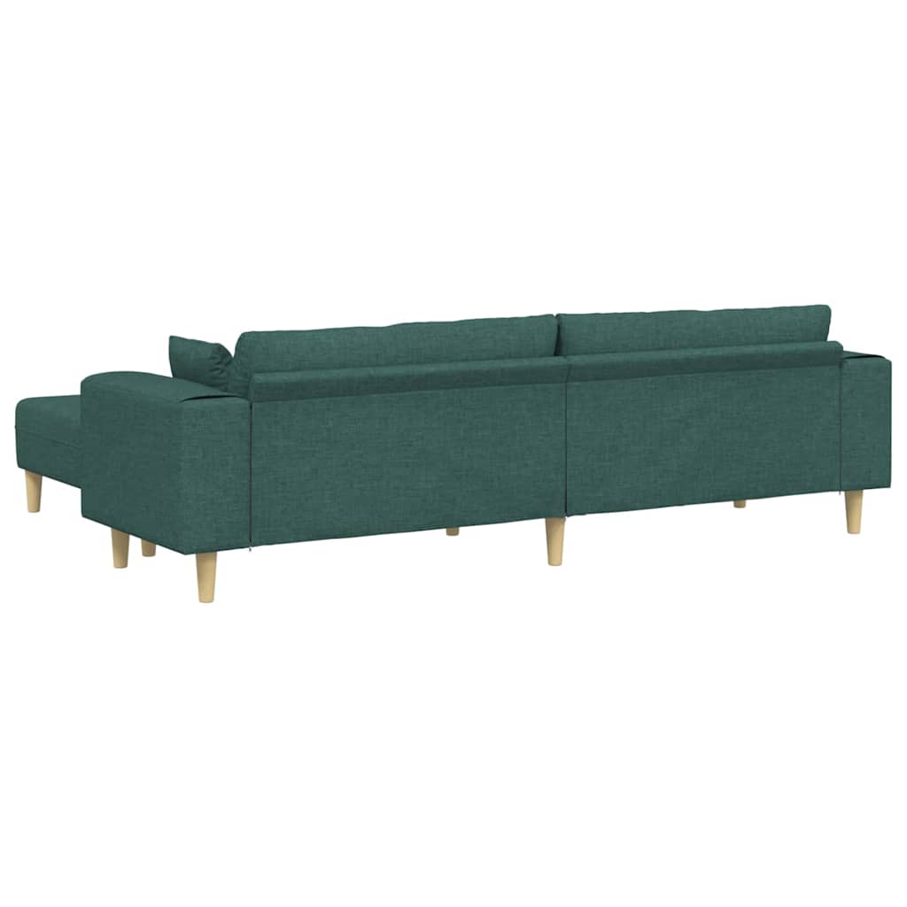 Stof Sofa Med Pude 3 Pcs Mørkegrøn 208 Cm Stof