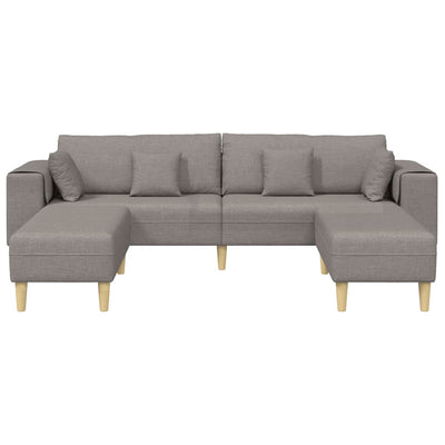 Stof Sofa Med Pude Gråbrun 208 Cm Stof